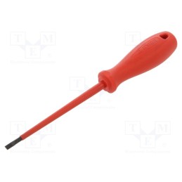 1 pcs x UNIOR - 616473 - Screwdriver, insulated, slot, 4,0x0,8mm, Blade length: 100mm