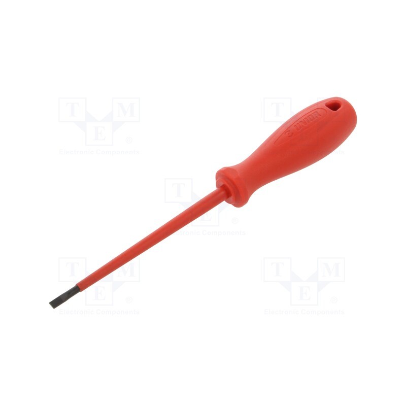 1 pcs x UNIOR - 616473 - Screwdriver, insulated, slot, 4,0x0,8mm, Blade length: 100mm