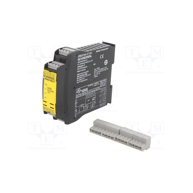 1 pcs x SCHMERSAL - SRB301MC-ST-24V - Module: safety relay, SRB 301MC, 24VAC, 24VDC, -25÷60°C, IP20
