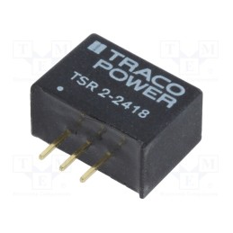 1 pcs x TRACO POWER - TSR 2-2418 - Converter: DC/DC, Uin: 4.6÷36V, Uout: 1.8VDC, Iout: 2A, SIP3, 410kHz