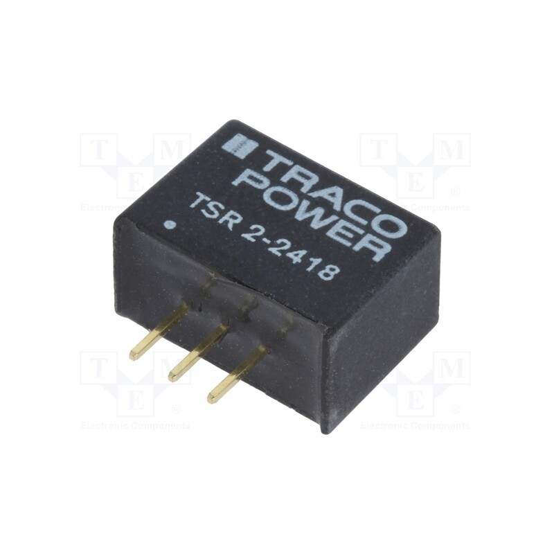 1 pcs x TRACO POWER - TSR 2-2418 - Converter: DC/DC, Uin: 4.6÷36V, Uout: 1.8VDC, Iout: 2A, SIP3, 410kHz