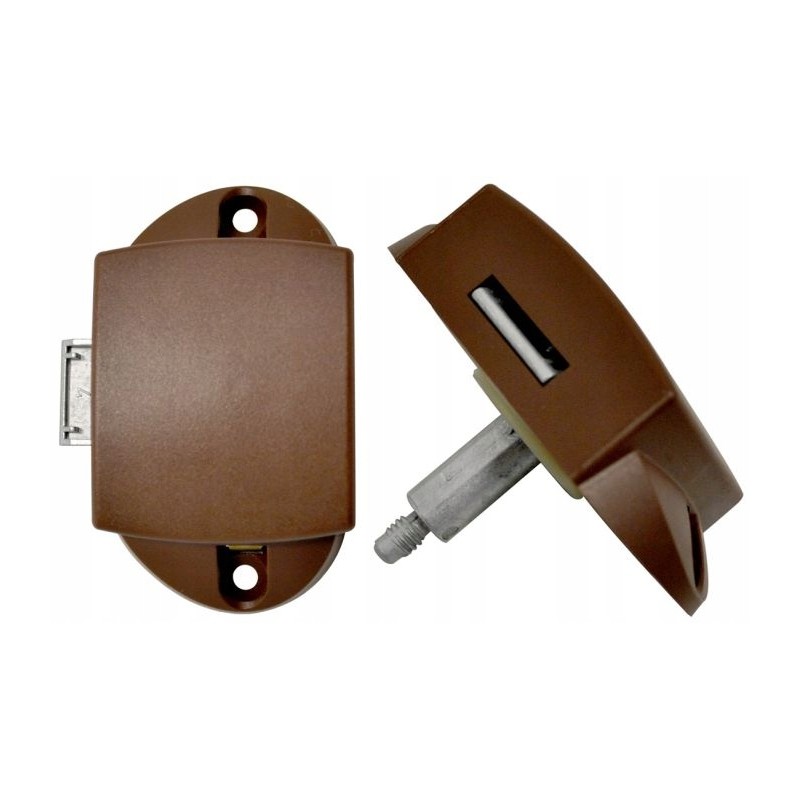 furniture lock pressed into a boat camper trailer