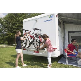 Camping bicycle rack for a fiamma camper