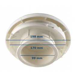 Roof vent, camper trailer, 110mm, white