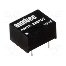 1 pcs x AIMTEC - AM1P-2407DZ - Converter: DC/DC, 1W, Uin: 21.6÷26.4V, Uout: 7.2VDC, Uout2: -7.2VDC