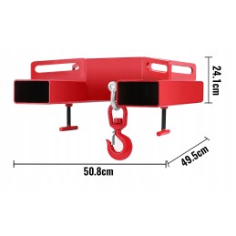 Traverse adapter sling holder hook for fork carriages 3