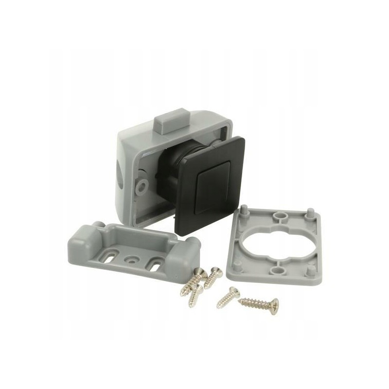 A push-in lock for the cabinets of a camper, a yacht, a camping site