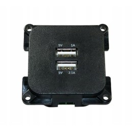 Double camper socket usb 3 1a black haba