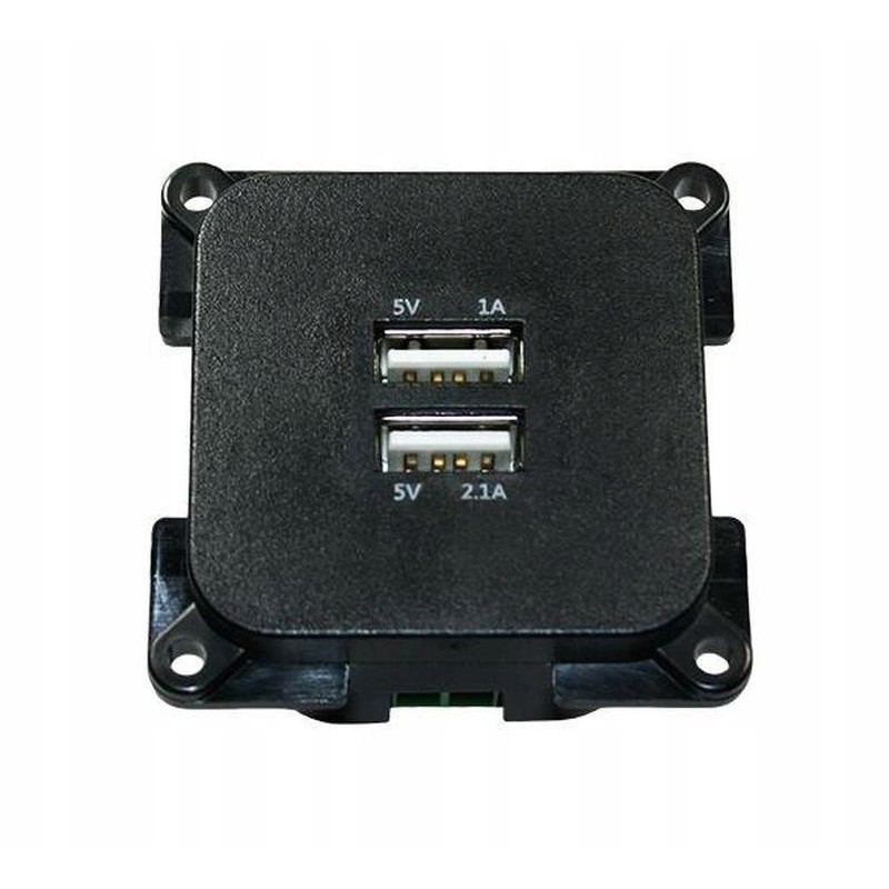 Double camper socket usb 3 1a black haba