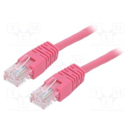 1 pcs x GEMBIRD - PP12-5M/RO - Patch cord, U/UTP, 5e, stranded, CCA, PVC, pink, 5m, 26AWG
