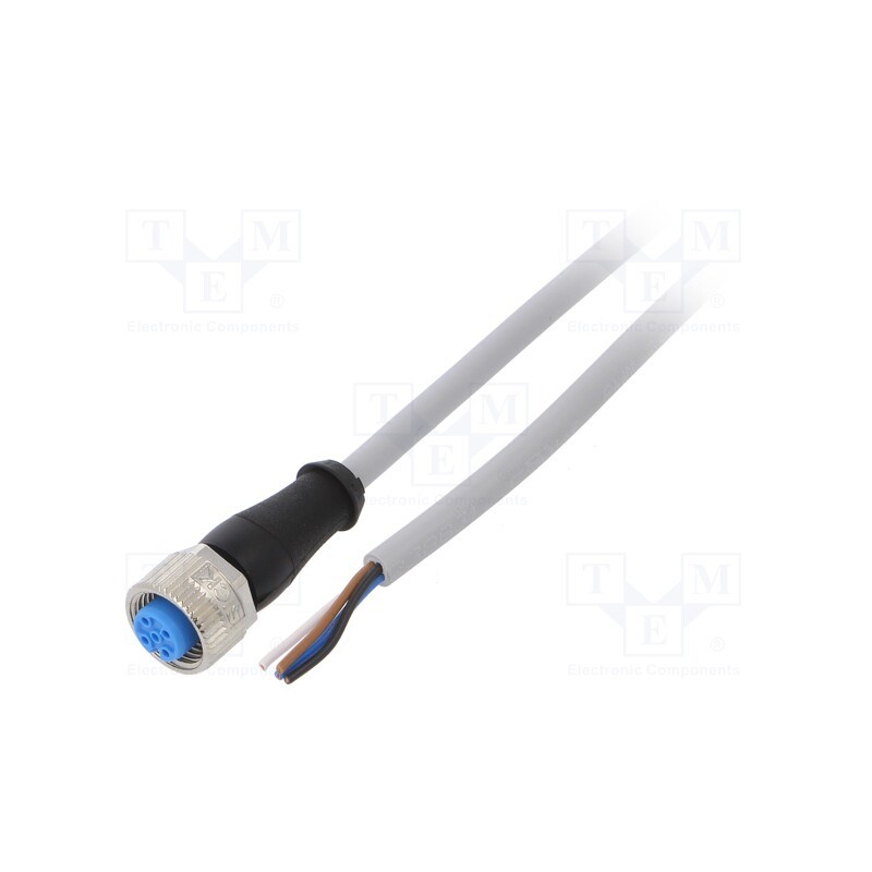 1 pcs x SICK - YF2A14-020VB3XLEAX - Connection lead, M12, PIN: 4, straight, 2m, plug, 250VAC, 4A, IP67