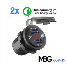 2x USB charger in cigarette lighter socket 12v 24v cd3