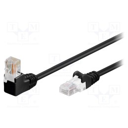 1 pcs x Goobay - 94169 - Patch cord, U/UTP, 5e, stranded, CCA, PVC, black, 0.25m, 26AWG