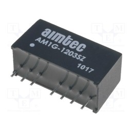 1 pcs x AIMTEC - AM1G-1203SZ - Converter: DC/DC, 1W, Uin: 9÷18V, Uout: 3.3VDC, Iout: 303mA