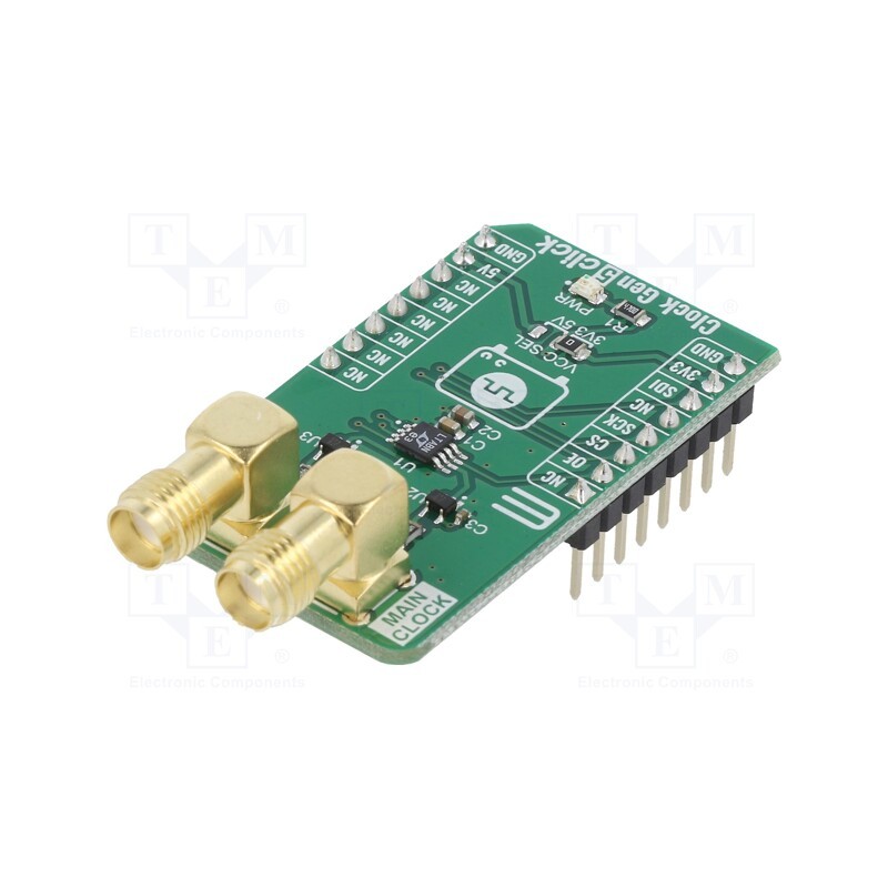 1 pcs x MIKROE - CLOCK GEN 5 CLICK - Click board, generator, SPI, LTC6903, prototype board