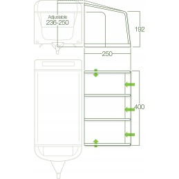 Lichfield Dakota Caravan 4 vestibule hit na240