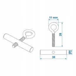 Awning stop lock 5-6mm with pp eye