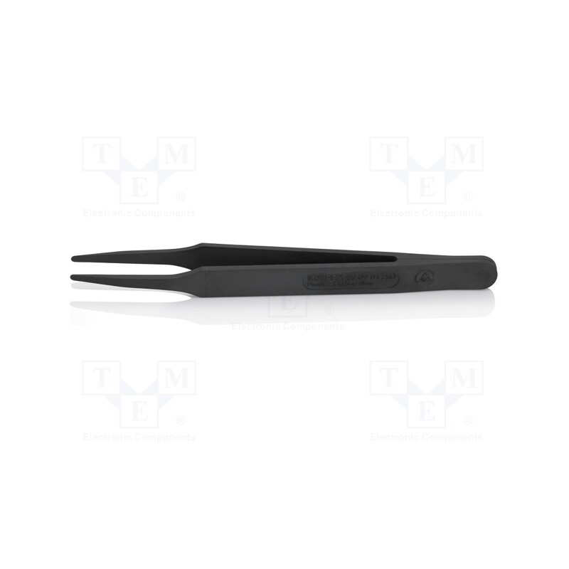 1 pcs x KNIPEX - 92 09 01 ESD - Tweezers, Blade tip shape: rounded, Tweezers len: 115mm, ESD