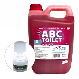 Fluid for tourist toilets abc toilet 5l red