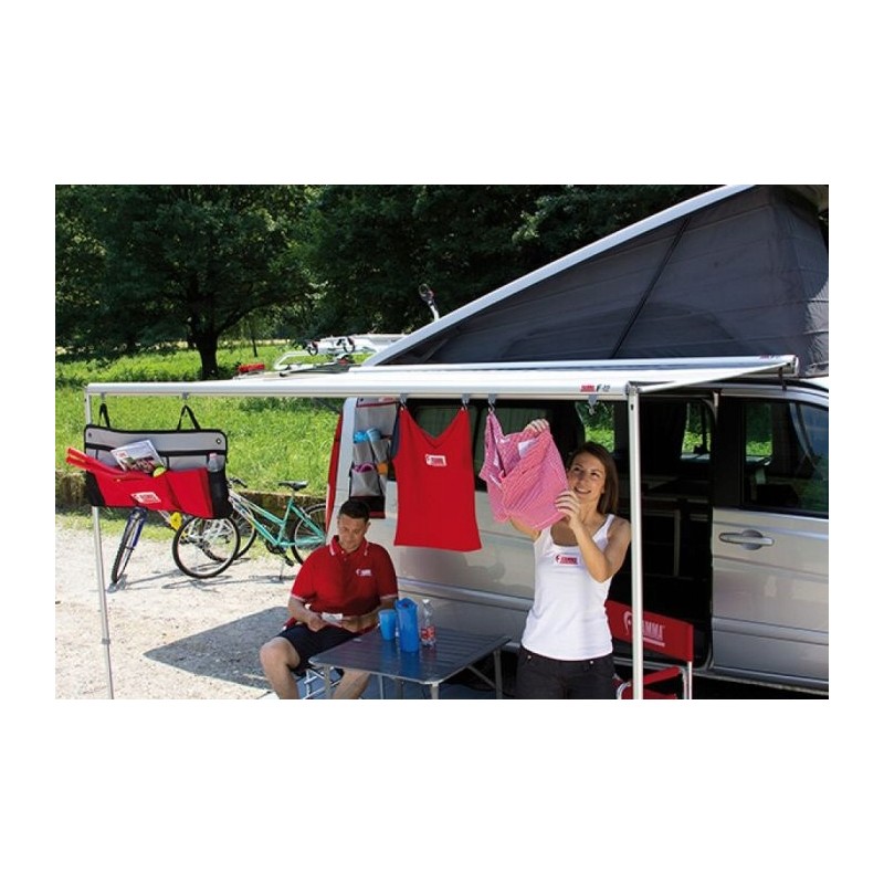 Clothes hangers for the fiamma awning beam