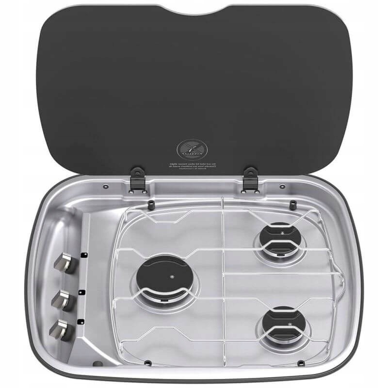 3 burner cooker with lid Argent l Thetford