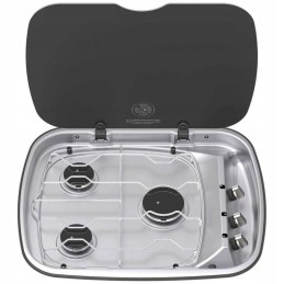 3 burner stove with lid argent p thetford