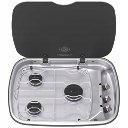 3 burner stove with lid argent p thetford