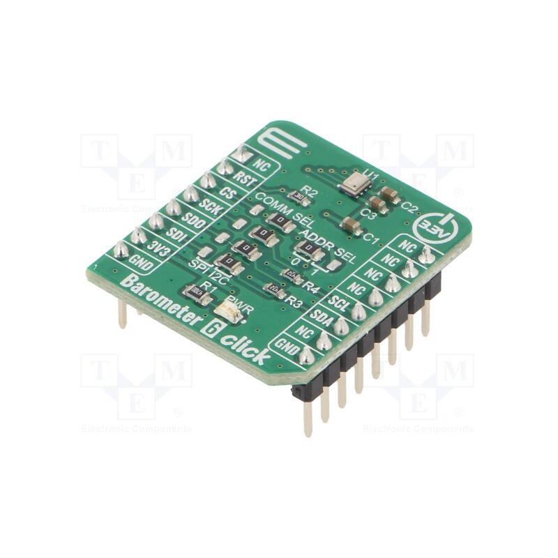 1 pcs x MIKROE - BAROMETER 6 CLICK - Click board, pressure sensor, I2C,SPI, 2SMPB-02E, 3.3VDC