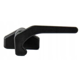 Window handle with polyplastic slide lock