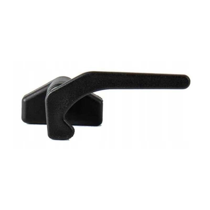Window handle with polyplastic slide lock