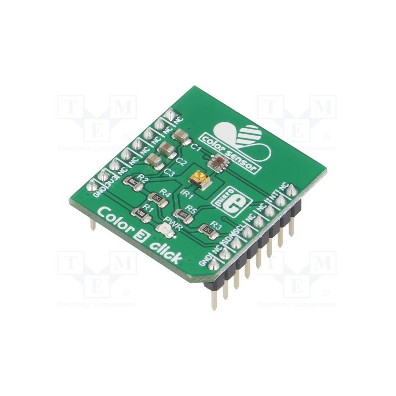 1 pcs x MIKROE - COLOR 3 CLICK - Click board, colour sensor, GPIO,I2C, TCS3771, prototype board