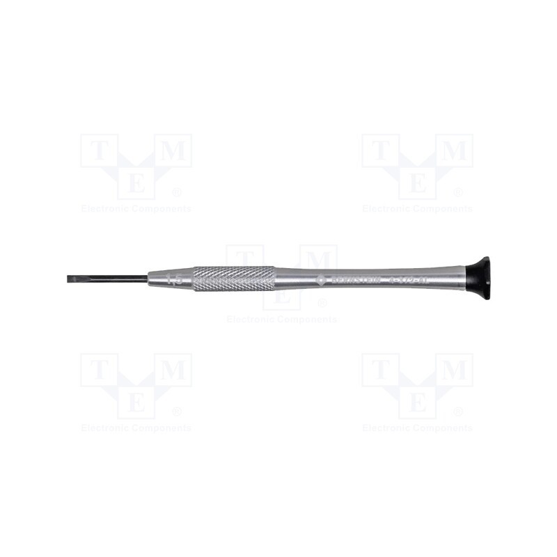 1 pcs x BERNSTEIN - 4-372-AL - Screwdriver, slot, precision, 1,5x0,23mm, Blade length: 16mm