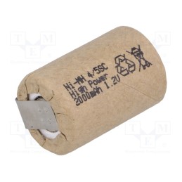 1 pcs x JJJ - J-4/5SC2000P BL - Re-battery: Ni-MH, 4/5SC, 1.2V, 2000mAh, soldering lugs, Ø22x34mm