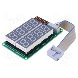 1 pcs x MIKROE - SERIAL7SEGDISPLAY2 - Expansion board, IDC10, Interface: SPI, Comp: MAX7219, 4-digit