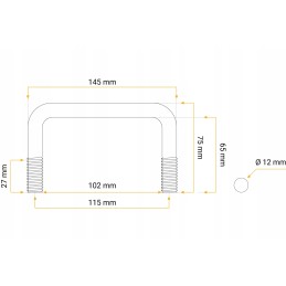 Square clamp bracket clamp m12 65 102 65