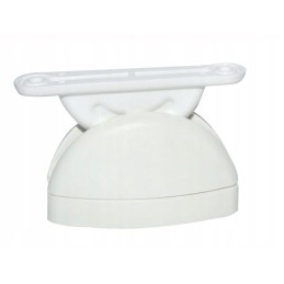 White 3-piece caravan camper door lock with stand