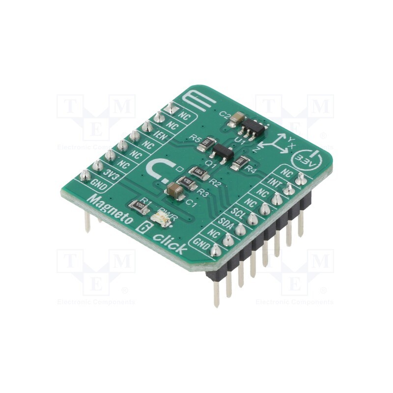 1 pcs x MIKROE - MAGNETO 6 CLICK - Click board, magnetic field sensor, GPIO,I2C, TLI493DA2B6
