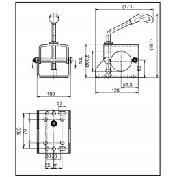Clamp, wheel holder, support, fi60, knott, foot, kle60