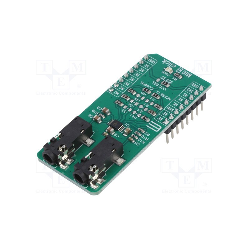 1 pcs x MIKROE - MIC 3 CLICK - Click board, microphone, GPIO, SSM2167-1RMZ-R7, prototype board