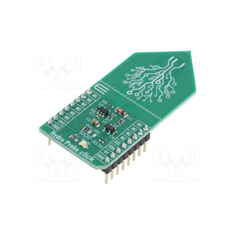1 pcs x MIKROE - HYDRO PROBE CLICK - Click board, humidity sensor, I2C, MCP3221,MIC1557, 3.3VDC,5VDC