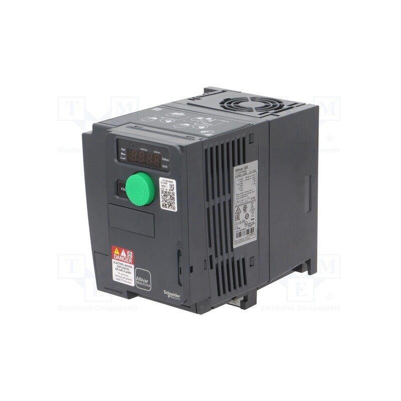 1 pcs x SCHNEIDER ELECTRIC - ATV320U04N4C - Vector inverter, 0.37kW, 3x400VAC, 3x380÷500VAC, 0÷10V, IN: 9, 1.5A