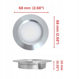LED lamp 12v 24v ceiling recessed spot furniture drain for camper 2w