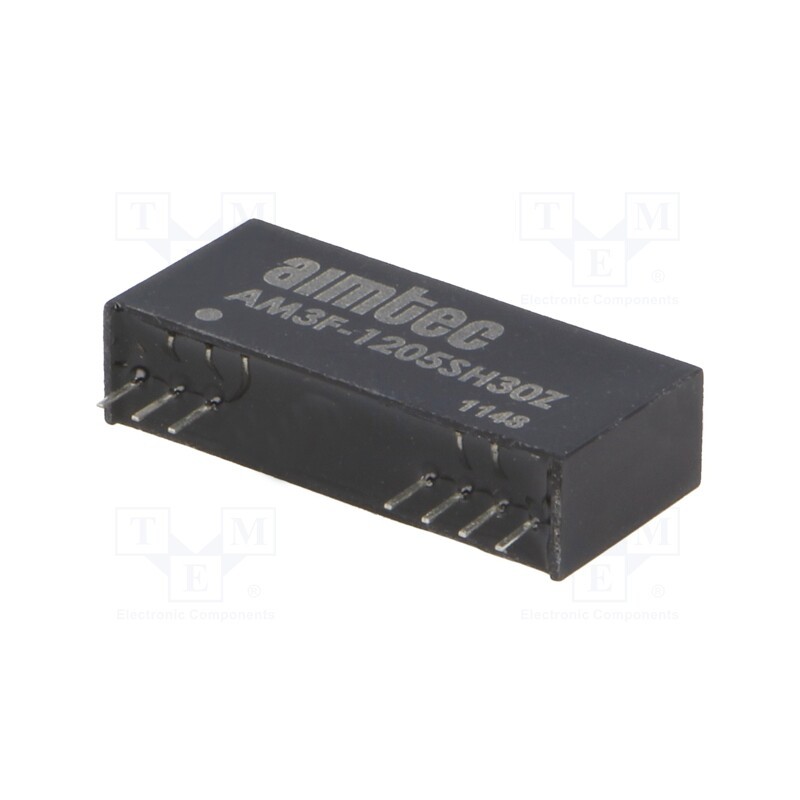 1 pcs x AIMTEC - AM3F-1205SH30Z - Converter: DC/DC, 3W, Uin: 10.8÷13.2V, Uout: 5VDC, Iout: 600mA, SIP12
