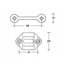 Door lock camping latch for doors gray