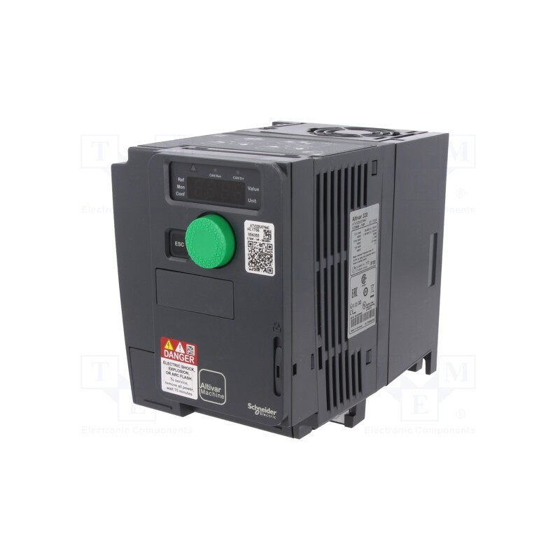 1 pcs x SCHNEIDER ELECTRIC - ATV320U07N4C - Vector inverter, 0.75kW, 3x400VAC, 3x380÷500VAC, 0÷10V, IN: 9, 2.3A