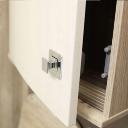 A push-in lock for the cabinets of a camper, a yacht, a camping site