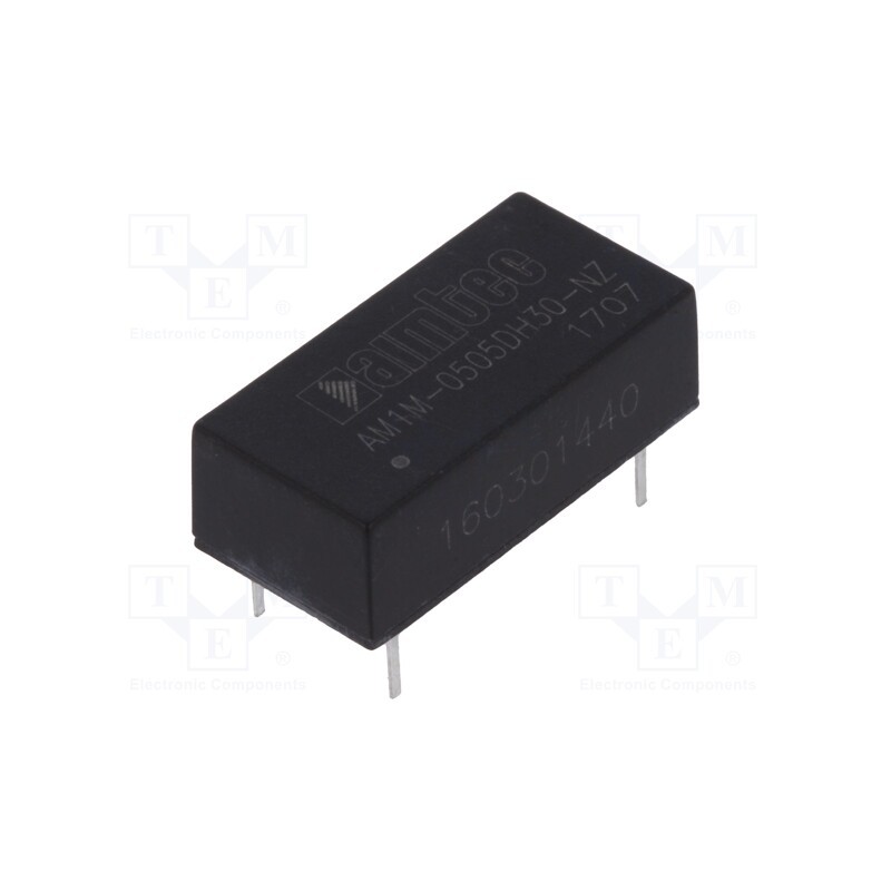 1 pcs x AIMTEC - AM1M-0505DH30-NZ - Converter: DC/DC, 1W, Uin: 4.5÷5.5V, Uout: 5VDC, Uout2: -5VDC, DIP14
