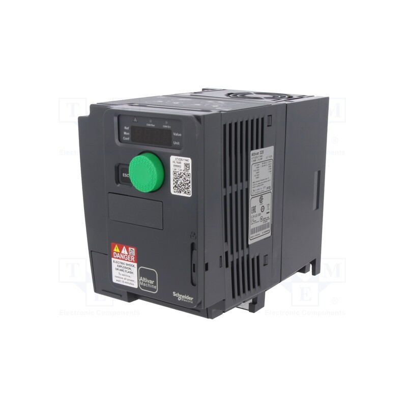 1 pcs x SCHNEIDER ELECTRIC - ATV320U11N4C - Vector inverter, 1.1kW, 3x400VAC, 3x380÷500VAC, 0÷10V, IN: 9, 3A