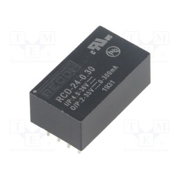 1 pcs x RECOM - RCD-24-0.30 - Converter: DC/DC, Uin: 4.5÷36V, Uout: 2÷35VDC, Iout: 300mA, PCB, LED