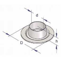 Round tarpaulin eyelets, diameter 40 mm, 100 pcs